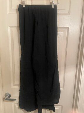 Black Wide Leg Flowy Palazzo Pants NWOT